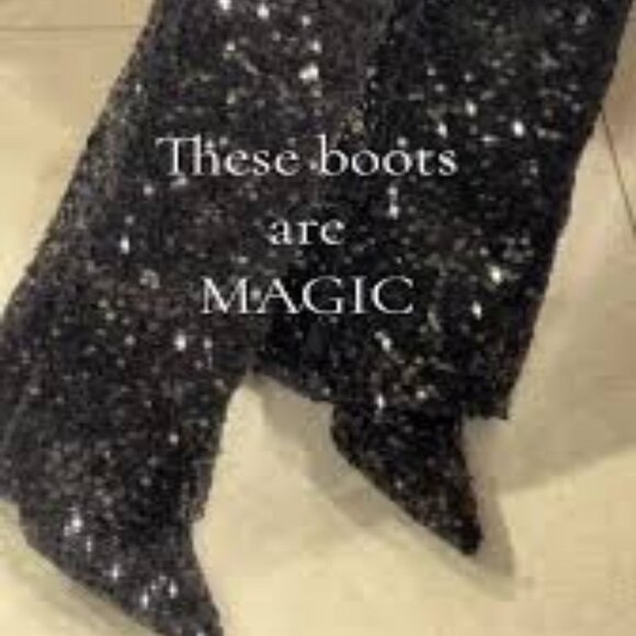 INC International Concept Skylar Fold Over Cuffed Knee High Sequin Boot NIB 10.5 - Picture 17 of 17